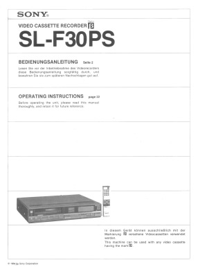 Anleitung SL-F30PS