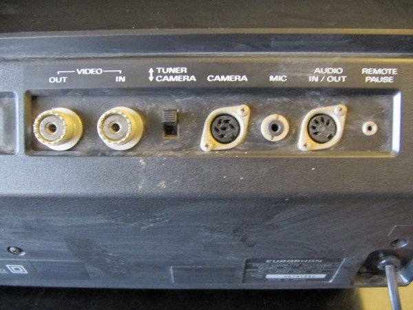 Betamax Europhon EVR-101 Audio und Video Buchsen