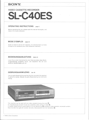 SL-C40ES Anleitung