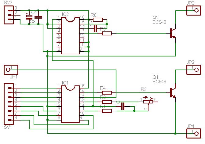 Schaltplan der Signalplatine